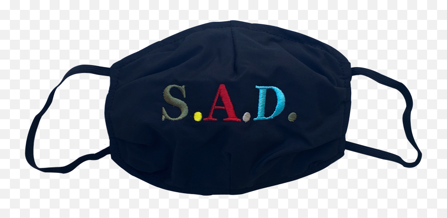 Sad Face Mask - Black U2013 Sad Emoji,Sad Emoticon Blue