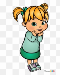 How To Draw Ellie Alvin And Chipmunks Emoji,Emojis With Pigtails