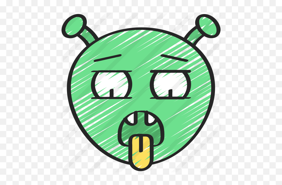 Worn Out - Happy Emoji,Alien Emoji Copy