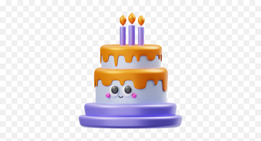 Premium Birthday Cake 3d Illustration Download In Png Obj Emoji,Birthday Cake Emoji