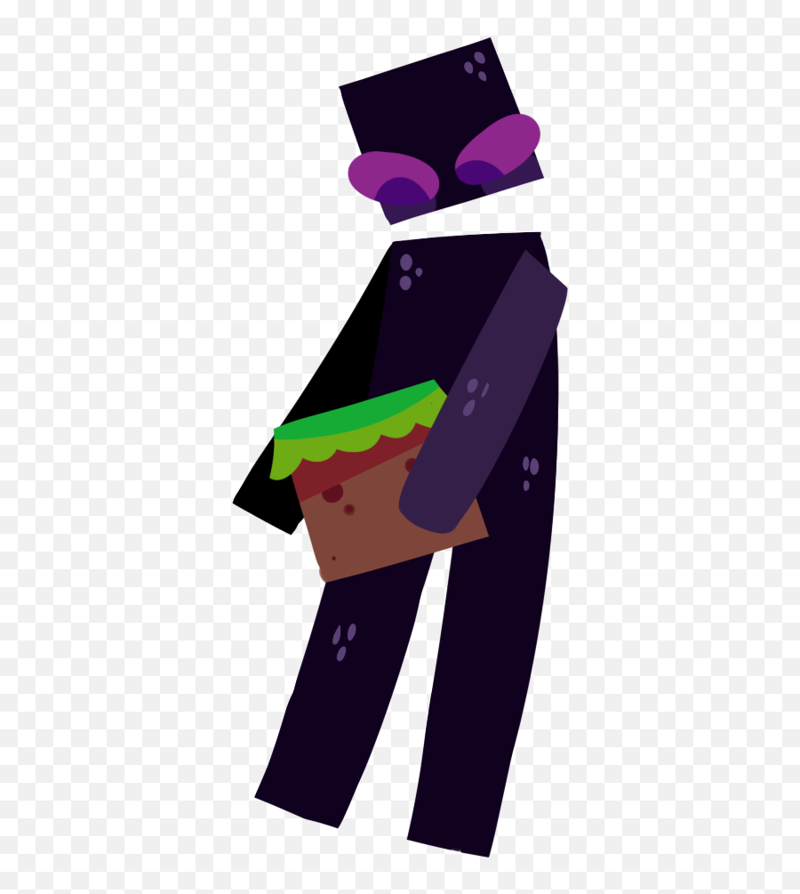 Enderman Aesthetic Clipart - Full Size Clipart 5420430 Emoji,Enderman Holding Block Text Emoji'