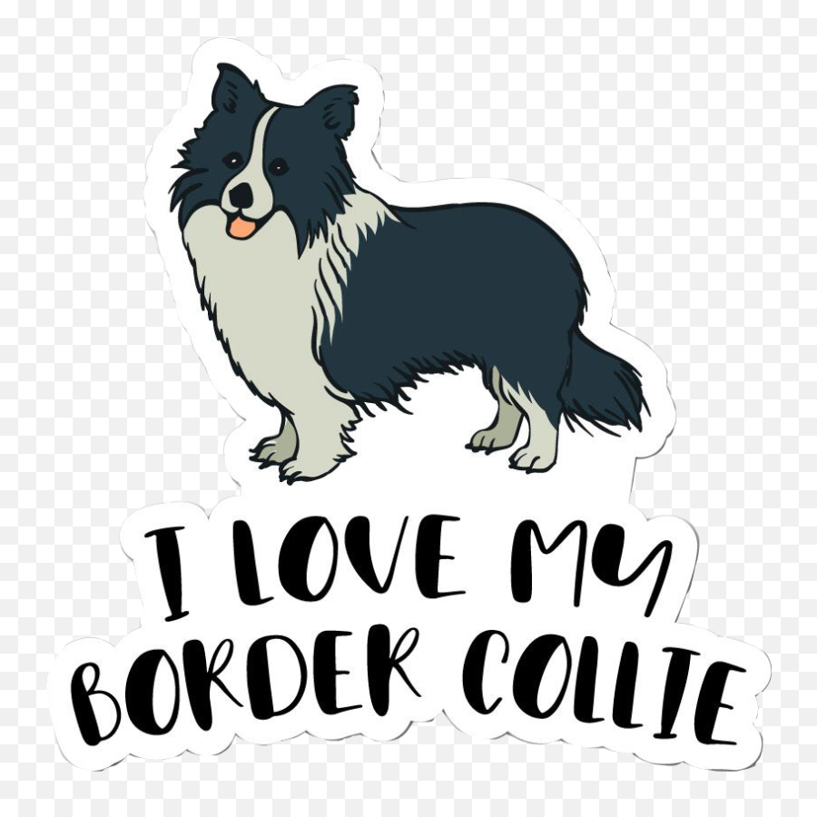 Black White Pink Collie Sticker - Border Collie Svg Emoji,Sheltie Emoji