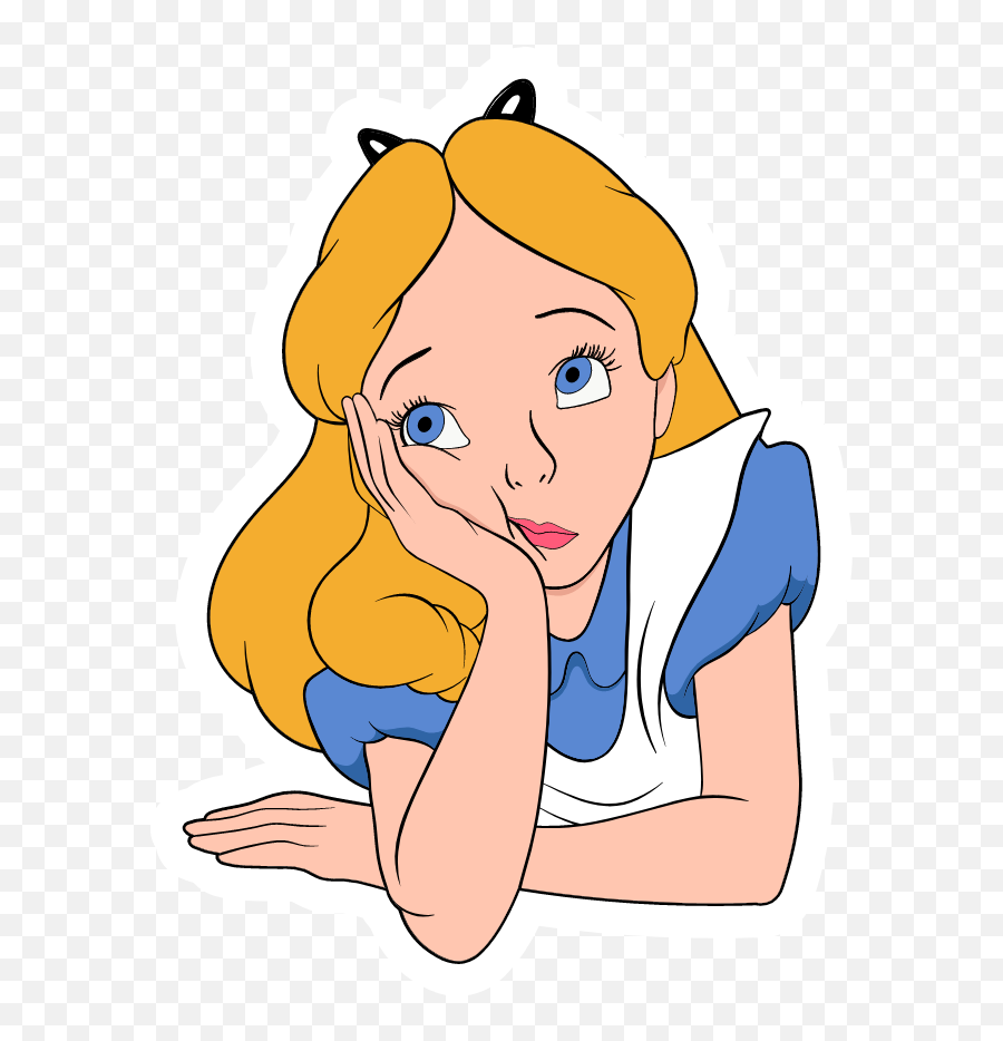 Bored Alice In Wonderland Alice In Wonderland Cartoon - Alice From Alice In Wonderland Bored Emoji,Cartoon About Emotions
