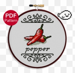 Food - Ouija Board Cross Stitch Emoji,Jalapeno Emoji