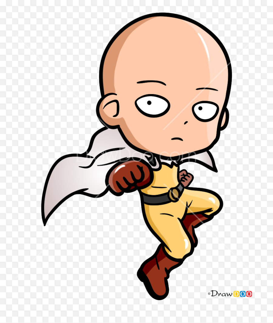 How To Draw Saitama Chibi One Punch Man - One Punch Man Saitama Chibi Emoji,Gnome Child Emoji