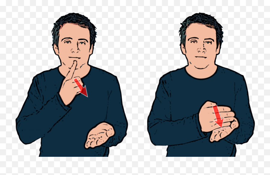 Asl Sign For Underneath - Disenos De Uñas Donut Sign Language Emoji,Asl Signs For Emotions