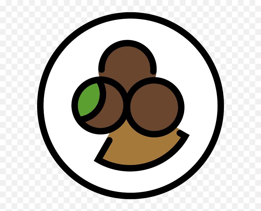 Falafel Emoji - Dot,Meaning Brown Circle Emoticon