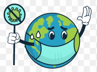 Protocolo Covid Alumnado Ceip Santidad - Earth Poster With Mask Emoji,Emoticon Que Se Tapa La Boca