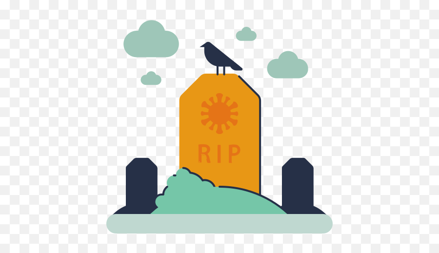 Death Dead Tombstone Bird Cloud Graveyard Free Icon Of - Vertical Emoji,Where Is The Rip Tombstone On Emojis