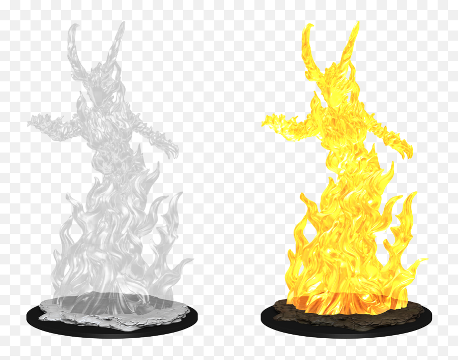 Huge Fire Elemental Lord - Pathfinder Deep Cuts Unpainted Miniatures Huge Fire Elemental Lord Emoji,Large Emotion Masks