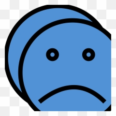 Blue Sad Face Svg Clip Arts - Clip Art Emoji,Crying Emoji Ms Paint
