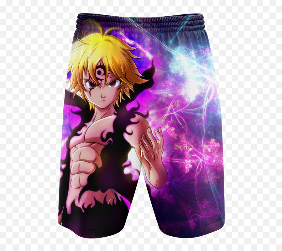 The Seven Deadly Sins Meliodas Assault Mode 3d Beach Shorts - Papel De Parede Sete Pecados Capitais Emoji,Can Meliodas Get His Emotions Back