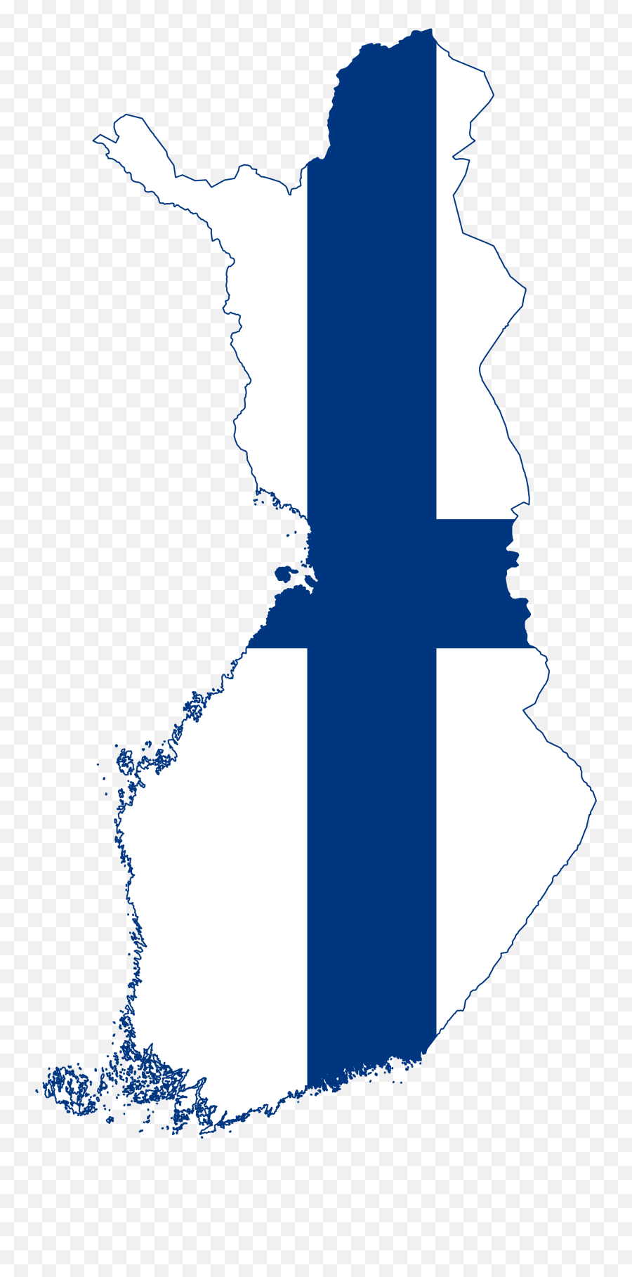 Finland - Vertical Emoji,Finnish Flag Emoji