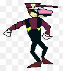 Pixel Art Gallery - Fictional Character Emoji,Waluigi Emoji