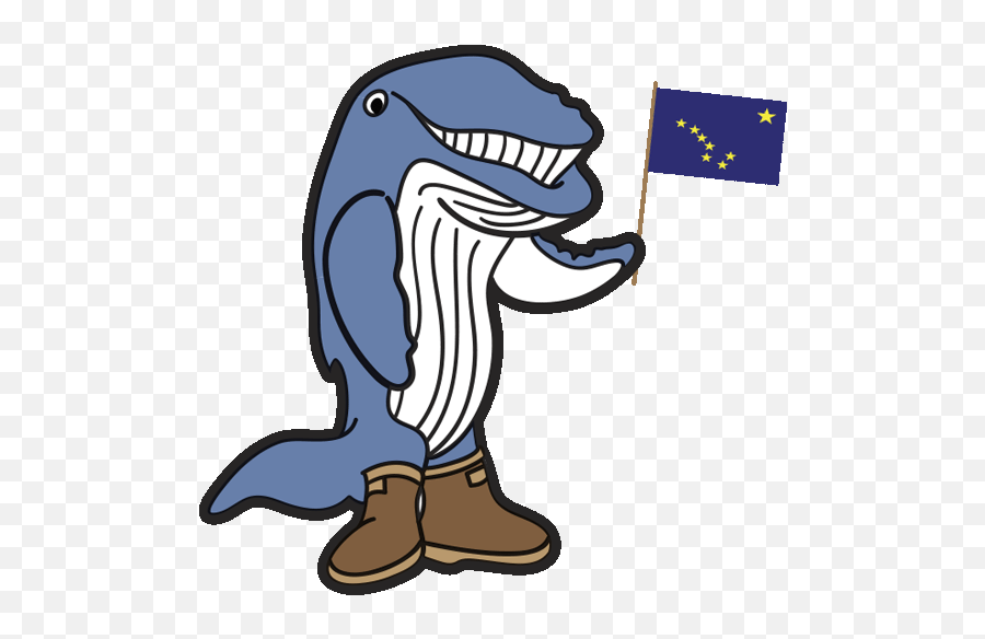 Graduation Whale Sticker - Fictional Character Emoji,Alaska Flag Emoji