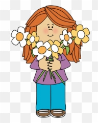 Flowers Clip Art Png Images - Girl Holding Flowers Clipart Emoji,Holding Flower Emoji