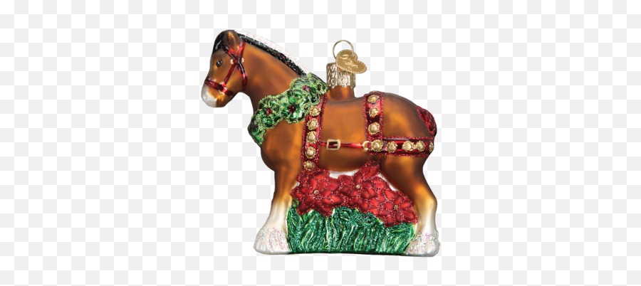 Holiday Clydesdale Ornament Old World Christmas - Halter Emoji,Horses Emotion Illustration