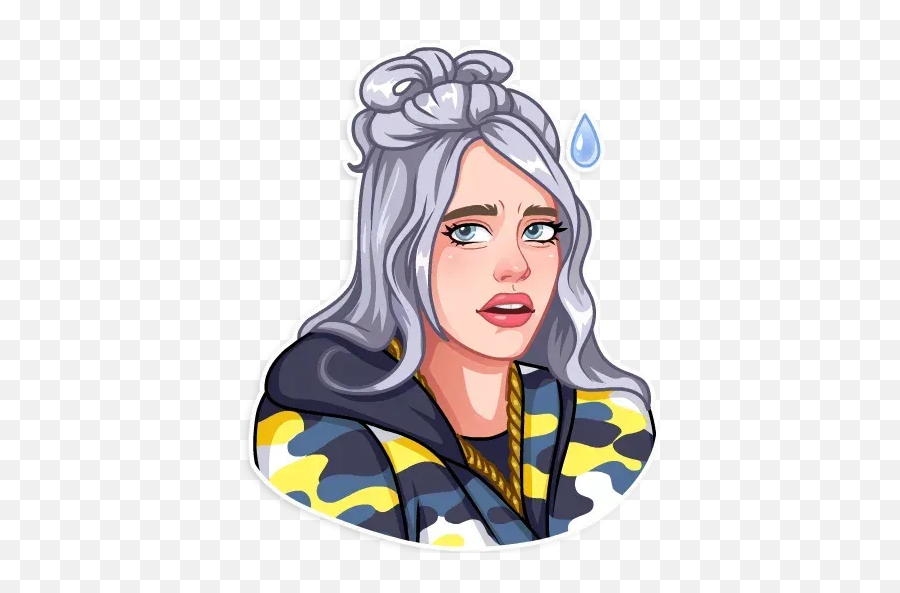 Billie Eilish Sticker Pack - Animated Drawings Of Billie Eilish Emoji,Billie Eilish Emotions