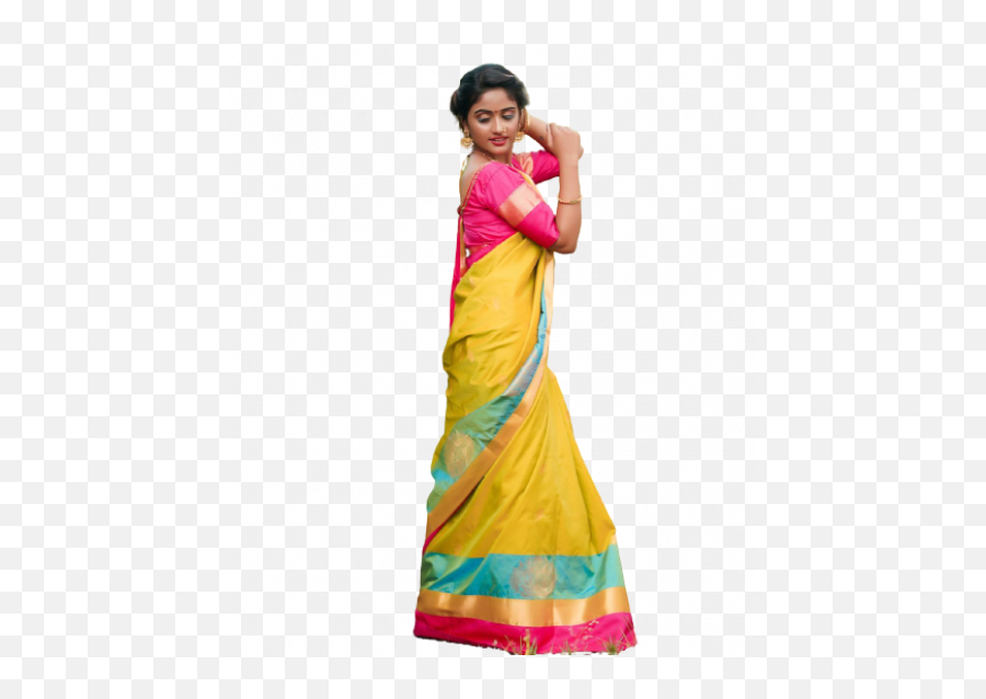 Nisha Guragain Png In Saree Full Hd - Mekhela Chador Emoji,Saree Emoji