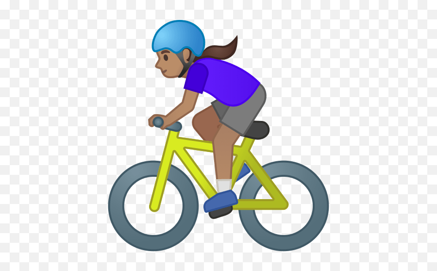 U200d Mujer En Bicicleta En Tono De Piel Medio Emoji,Emoji De Verengena Png