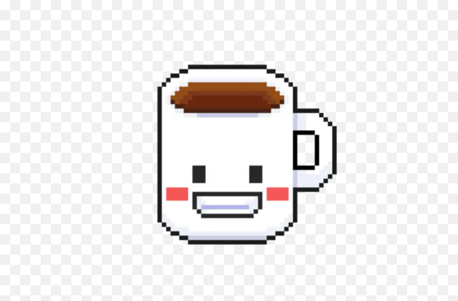 Sticker Maker - Pixel Coffee Cup Emoji,Dibujos De Emojis Cute
