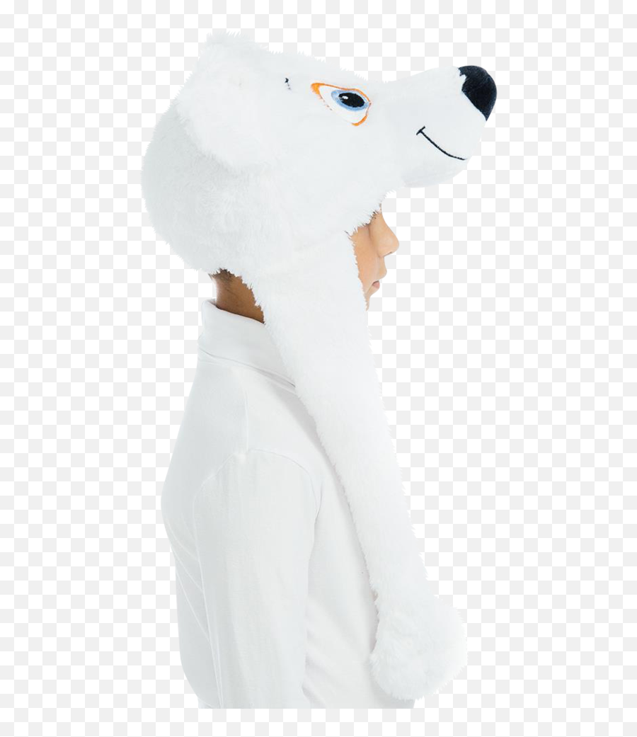White Polar Bear Plush Headpiece Kids Costume Archieu0027s Emoji,Emotions Bear Mattel Belinda