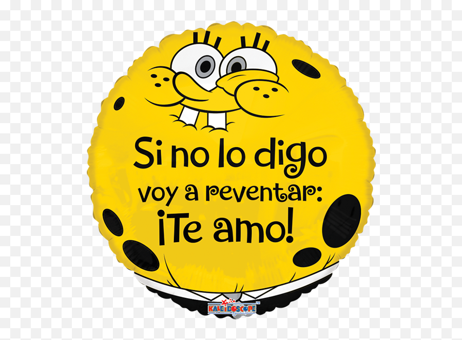 Globos Metalizados De Bob Esponja Diferentes Estilos Y - Emoji Diciendo Te Amo,Te Amo Emoji