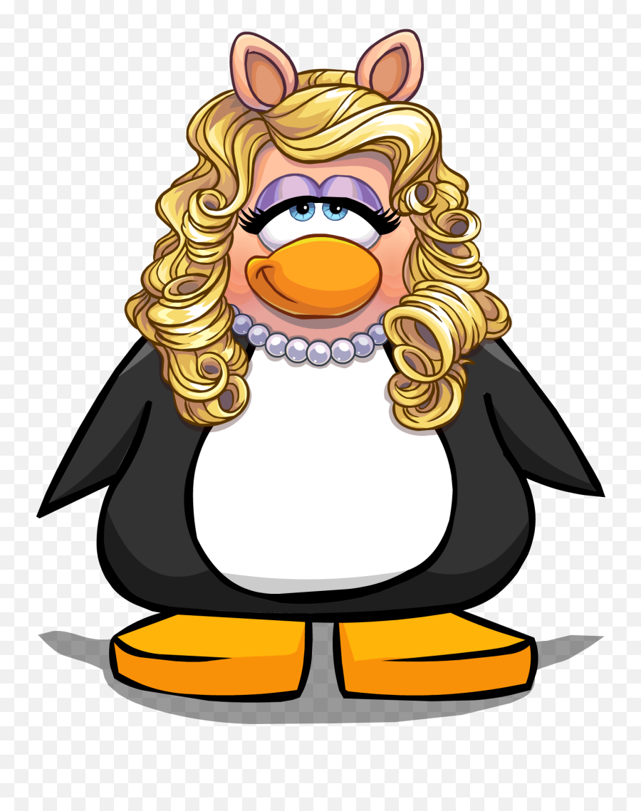 Miss Piggy Head Club Penguin Wiki Fandom - Penguin Sumo Emoji,Miss Piggy Emoji