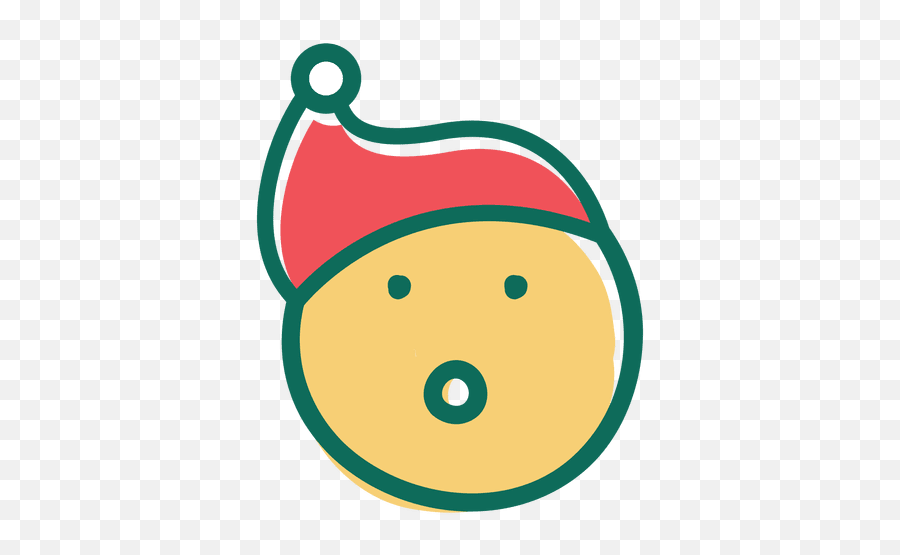 Surprise Santa Claus Hat Face Emoticon 28 - Transparent Png Happy Emoji,Emoji Navidad