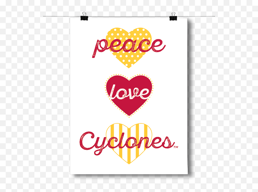 Download Hd Peace Love Cyclones - Heart Transparent Png Girly Emoji,Peace And Love Emoji