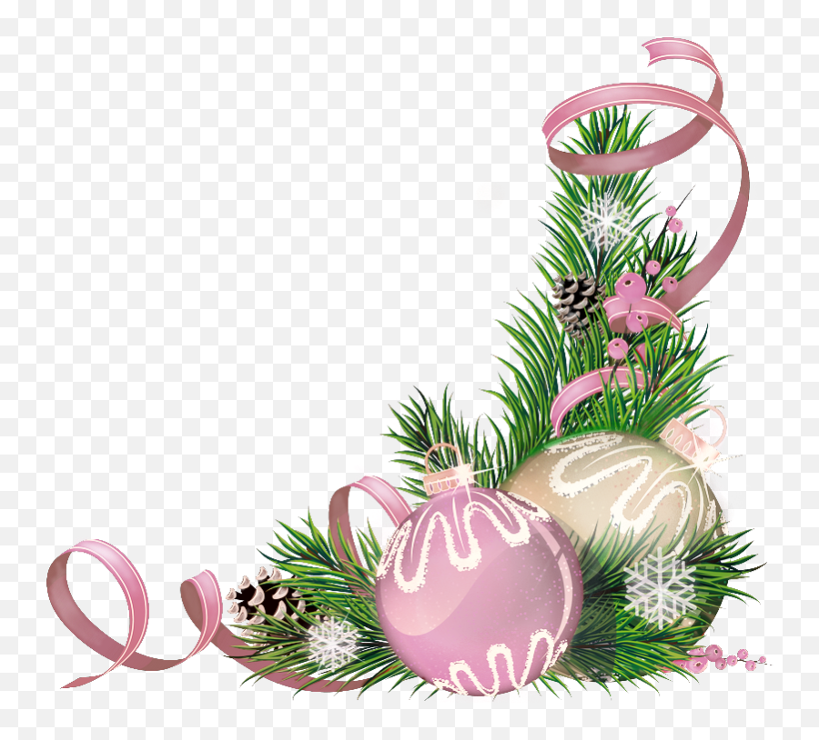 Christmasornaments Sticker - Clip Art Christmas Corner Border Emoji,Christmas Emoji Story