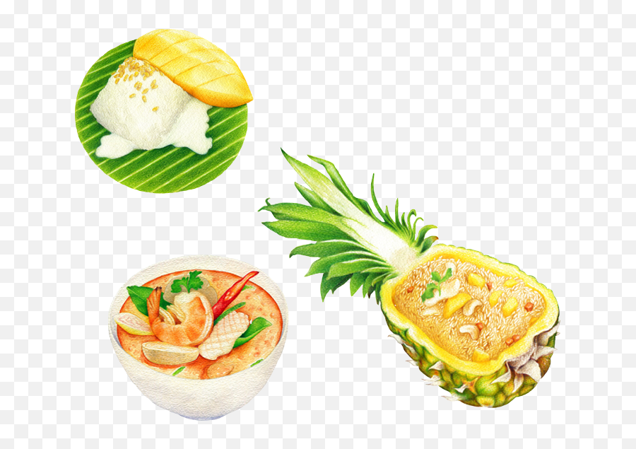Foof Tropicalfood Fruits Pineapple Sticker By Chpoxi Emoji,Rice Bowl Emoji