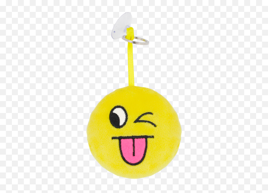 Emoticon Piscando Com Língua Bordada - Antenna Ball Emoji,Emoticons De Cachorro