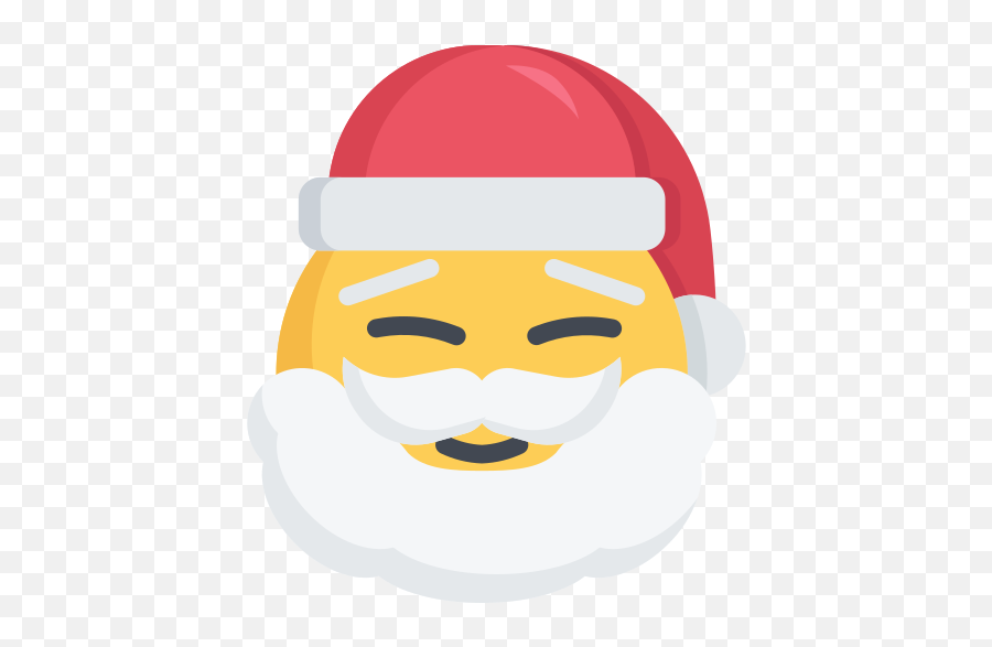 Icono Navidad Feliz Santa Sonrisa Gratis De Santa Emojis - Crying Santa Png,Emoticon Vergonzoso