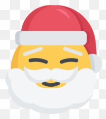 Icono Navidad Feliz Santa Sonrisa Gratis De Santa Emojis - Crying Santa Png,Emoticon Vergonzoso