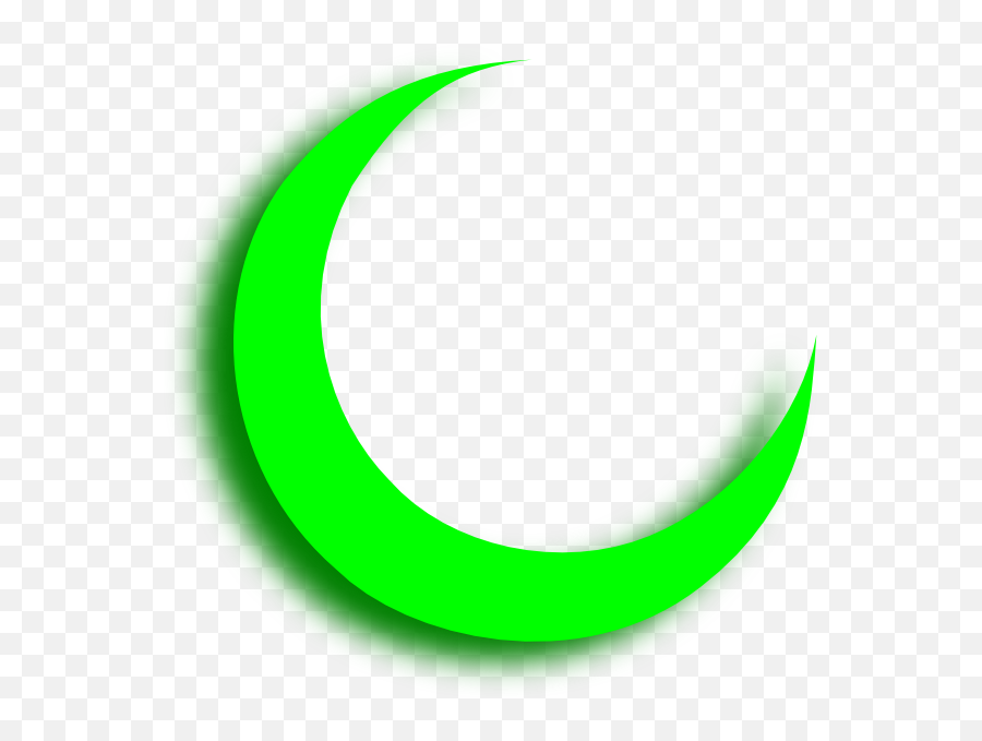 Yellow Crescent Moon Clipart - Green Cresent Clip Art Png Crescent Shape Clipart Emoji,Moon Love Fox Emoji