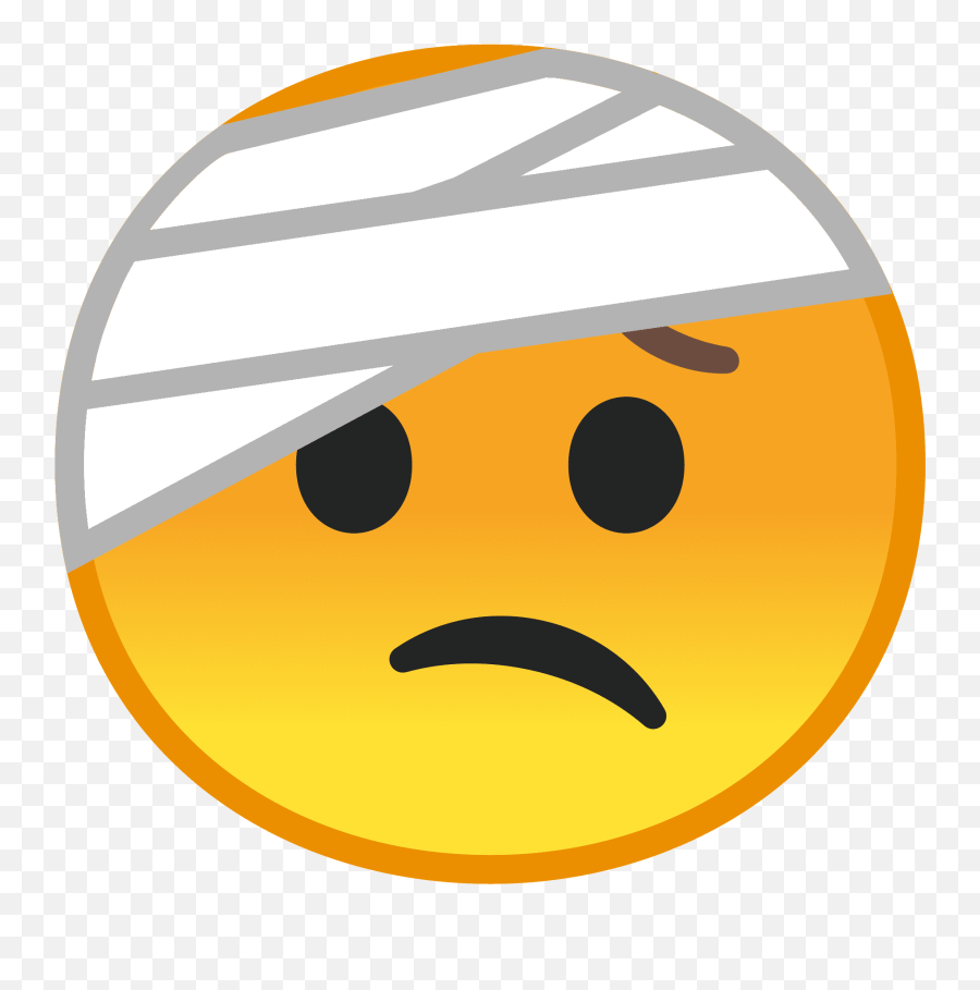 Face With Head - Bandage Emoji Clipart Free Download Head Bandage Clipart,Hot Face Emoji
