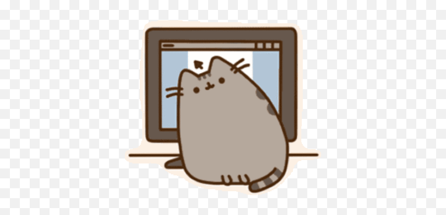 Click - Cat Using Computer Clip Art Emoji,Pusheen Understanding Your Cat's Emotions
