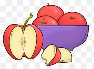 Apples Clipart - Apple In The Plate Cartoon Emoji,Adam And Eve Iphone Emojis