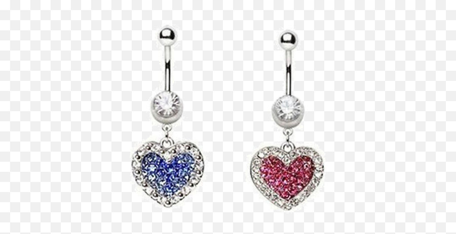 White Crystal Double Heart Bar Belly Navel Ring Body Jewelry - Solid Emoji,Emoji Rubber Band Bracelet Diy