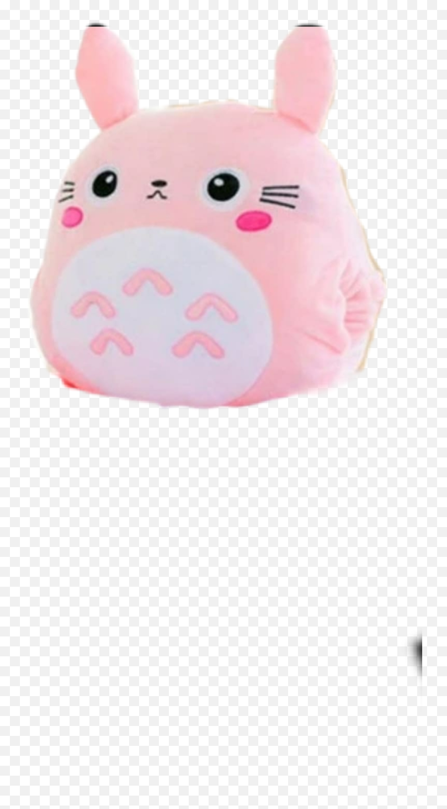 Totoro Cute Pink Pillow Sticker - Soft Emoji,Pink Emoji Pillow