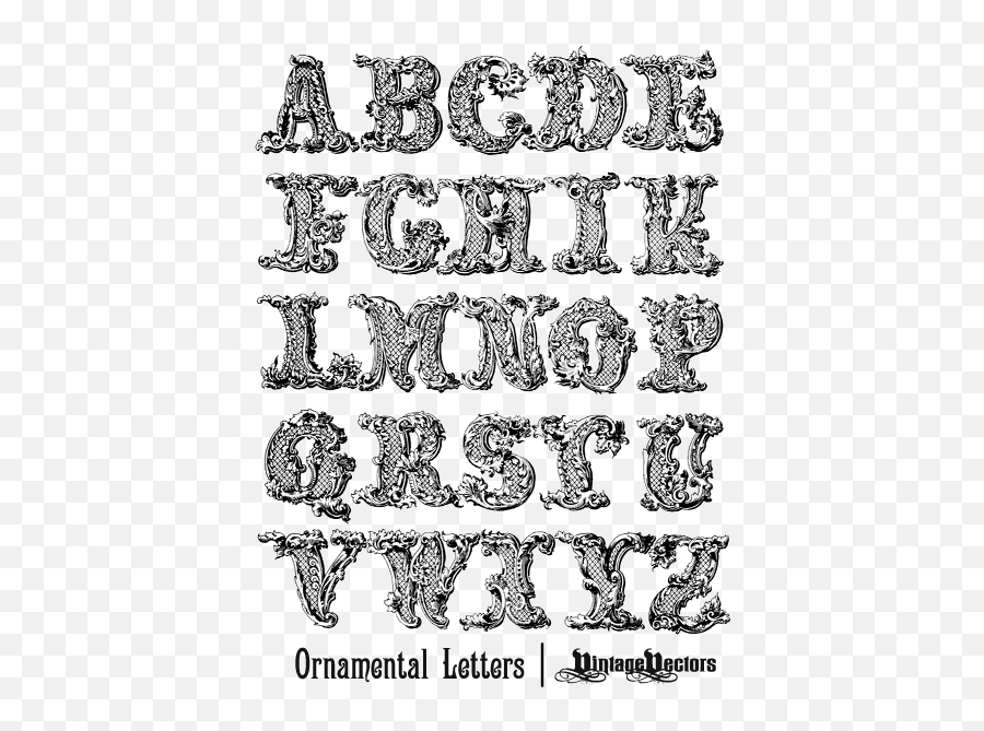 Vector Art Decorative Ornamental English Letters Of The Emoji,Dreamy Emoticon Ascii