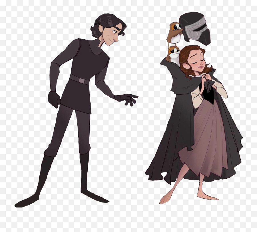 Beauty Sleepingbeauty Reylo Rey Sticker - Fictional Character Emoji,Kylo Ren Emoji