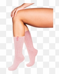 Soxs Pink Wool Women Knee Socks Blushing Pink Label Emoji,Blsuhing Emotion