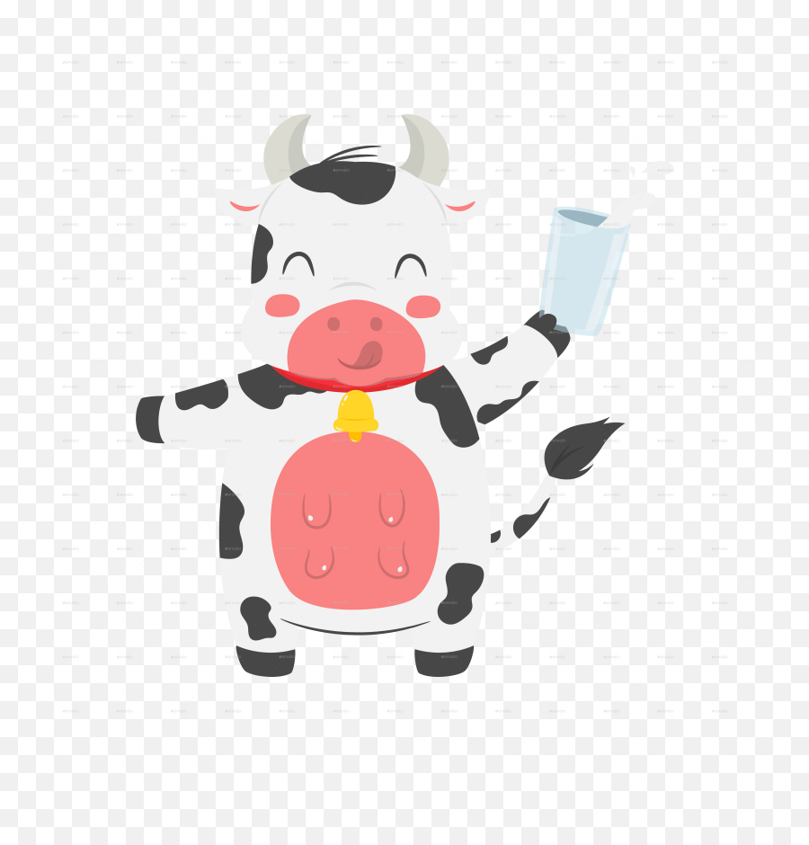 Cow Mascot Vector Pack By Azuaya25 Graphicriver Emoji,Cow Emoji