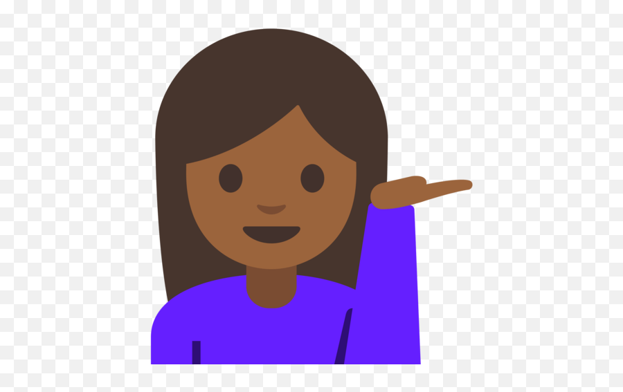 U200d Female Reporting With Raised Hand With Medium Dark Emoji,Raise Hand Emoji