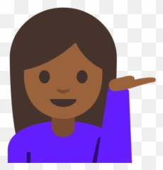 U200d Female Reporting With Raised Hand With Medium Dark Emoji,Raise Hand Emoji