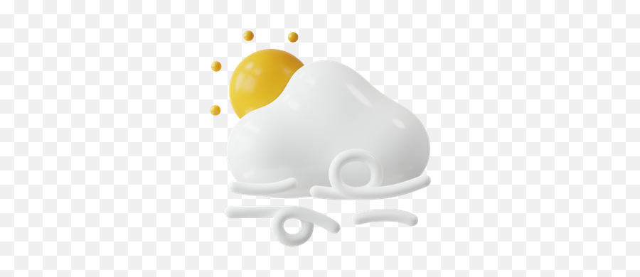 Premium Sunny And Heavy Windy 3d Illustration Download In Emoji,Wind Emoji Discord