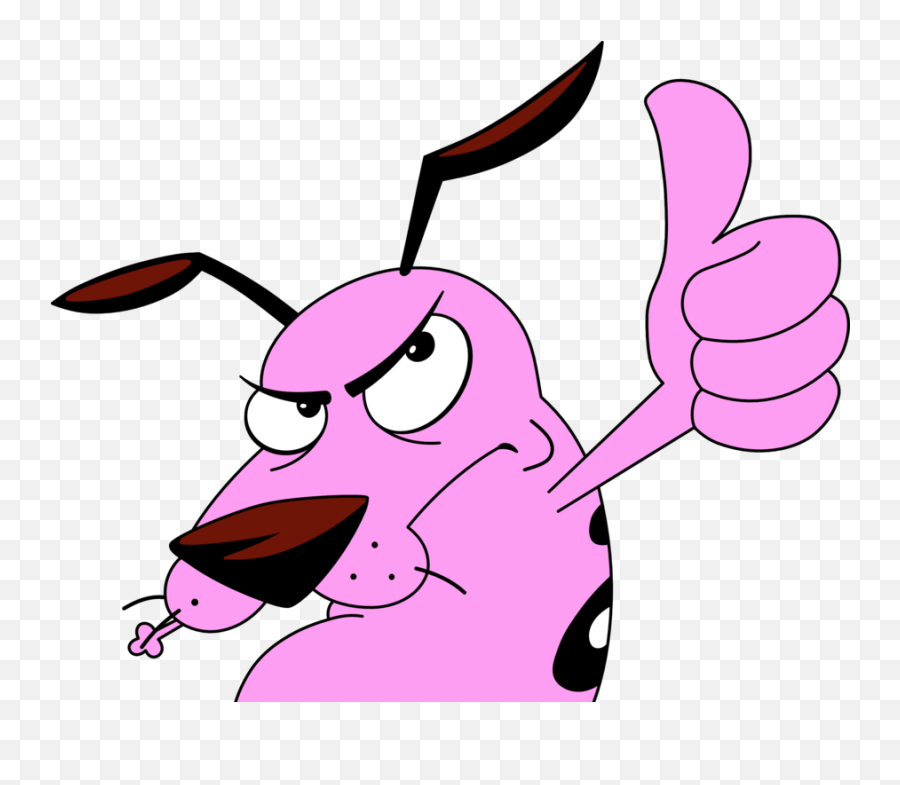 Courage Sticker By Everything Is Awesome - Courage The Cowardly Dog Thumbs Up Emoji,Courage Emoji