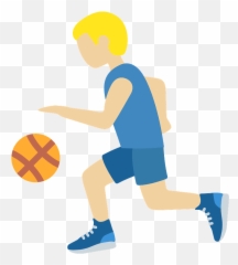 Man Bouncing Ball Emoji Clipart - Player,Volleyball Emoji Android